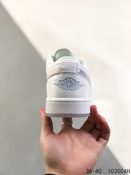 Air Jordan 1 Low 銀色倒鈎 低幫復古文化休閒運動鞋女鞋