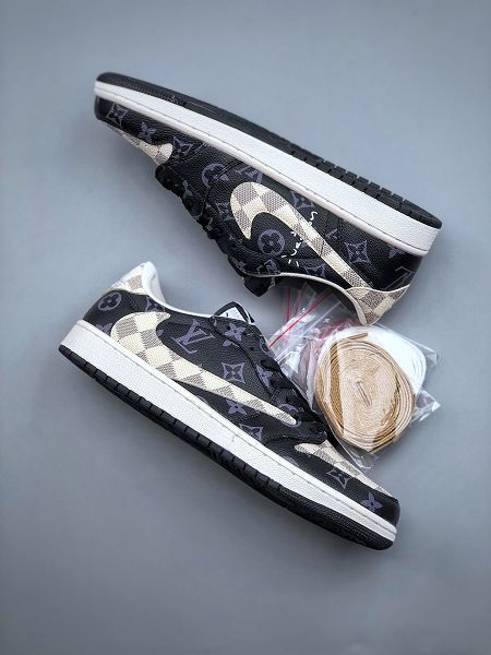 Air Jordan 1 Reteo high og sp TS 藤原浩 閃電 鬼臉三方聯名2024新款男女生倒鉤休閒鞋