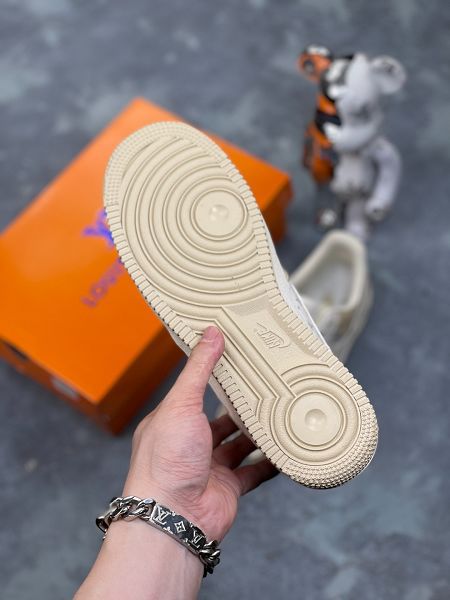 NIke Air Force 1 '07 Low LV聯名熒光卡其牛仔 男女運動鞋休閒鞋 