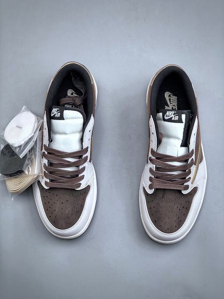 Fragment x Travis Scott x Air Jordan 1 Low 三方聯名 2024男生全新低幫休閒鞋