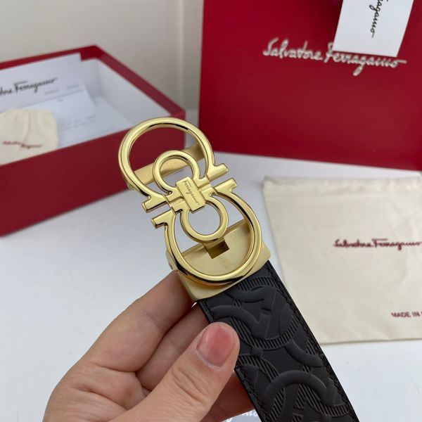 salvatore ferragamo皮帶 菲拉格慕2022新款 HF0522-9牛皮壓花紋時尚腰帶