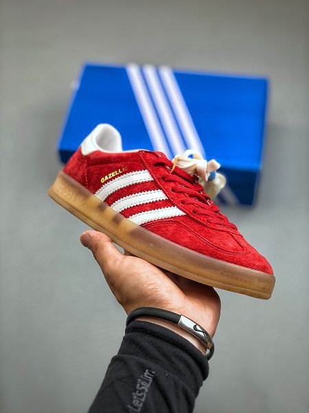 Adidas Originals Gazelle Indoor 復古三葉草2024男女鞋 防滑透明橡膠板鞋經典運動鞋