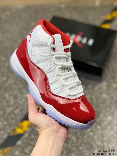 Air Jordan 11 2022新款 喬丹11代男女款高幫櫻桃紅籃球鞋