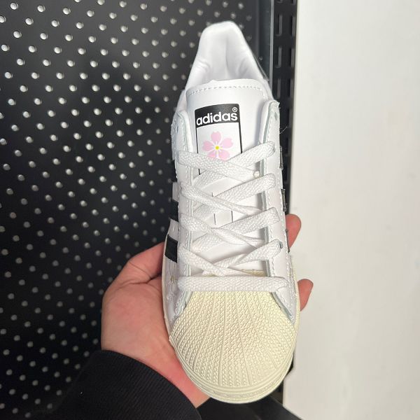 Adidas Superstar 2023新款 三葉草紫外線變色刺繡櫻花男女款板鞋