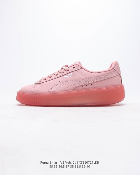 PUMA SMASH v2 VULC CV 2022新款 低幫皮面厚底增高女款老爹鞋