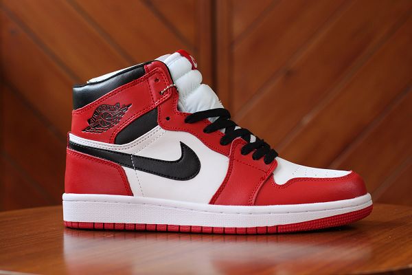 Air Jordan Mid 1代 2015新款籃球鞋 內氣墊鋼印LOGO情侶鞋 紅白色