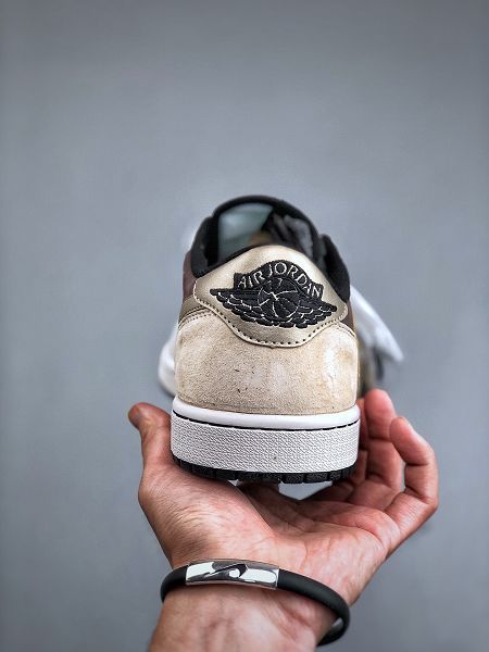 Fragment x Travis Scott x Air Jordan 1 Low 三方聯名 2024男生全新低幫休閒鞋