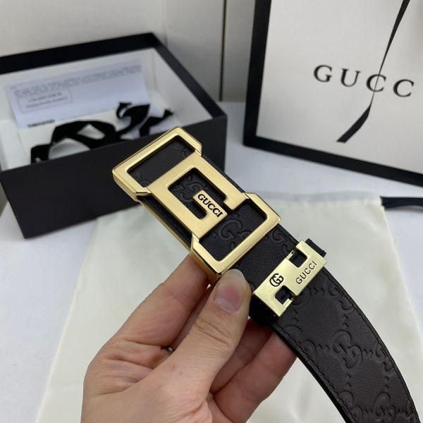 gucci皮帶 古馳2022新款皮帶 HF032905頭層牛皮壓花紋百搭腰帶