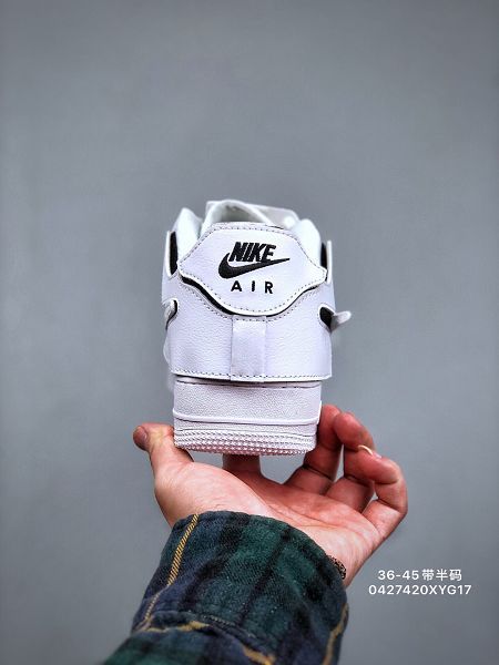 Nike Air Force 1 Low 2021新款 DIY拆卸拼接魔術貼男女款板鞋 帶半碼