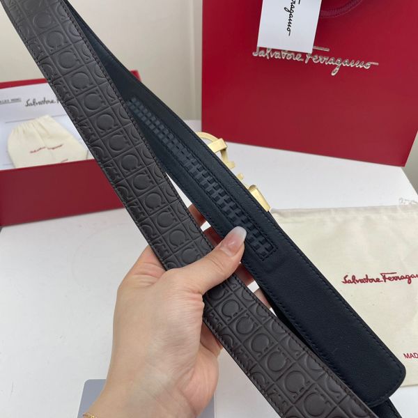 salvatore ferragamo皮帶 菲拉格慕2022新款 HF0522-11牛皮壓花紋時尚腰帶