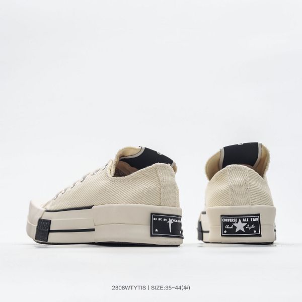 Converse x Rickowens 聯名款系列 2023全新男女款低幫休閒板鞋