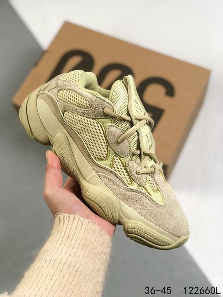 Adidas YEEZY Desert Rat 2021新款 椰子500男女款緩震設計慢跑鞋