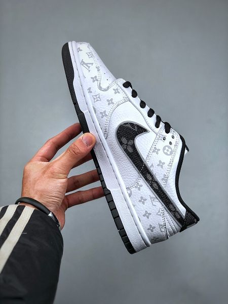 LV x NIKE SB Dunk Low 聯名黑印花配色 2024全新男女款低幫板鞋