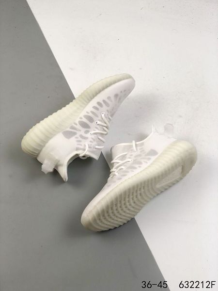 Adidas Yeezy Boost 350 V2 2021新款 男女款椰子輕便爆米花運動慢跑鞋 帶半碼