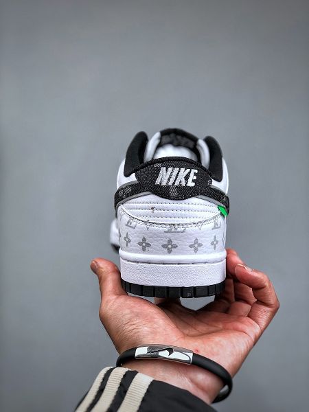 LV x NIKE SB Dunk Low 聯名黑印花配色 2024全新男女款低幫板鞋