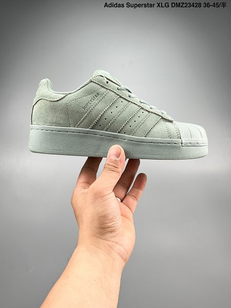 Adidas Superstar XLG 改良貝殼頭厚底系列 女款低幫增高百搭休閒運動板鞋