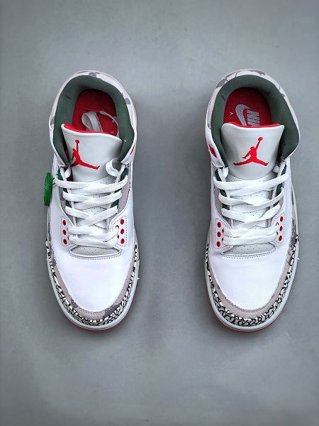 Air Jordan 3 Retro Wings 2024新款男女生爆裂紋運動籃球鞋