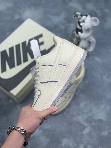 NIke Air Force 1 '07 Low LV聯名 2024全新男女款柔米雅致灰中幫休閒板鞋