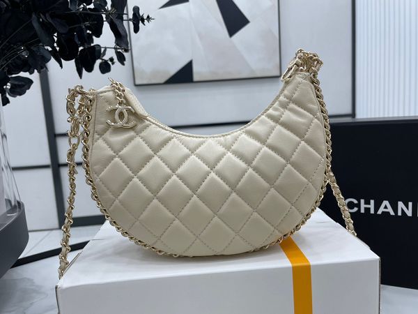 chanel包包 香奈兒2023新款手提包 DSAS3917月牙包單肩斜挎包