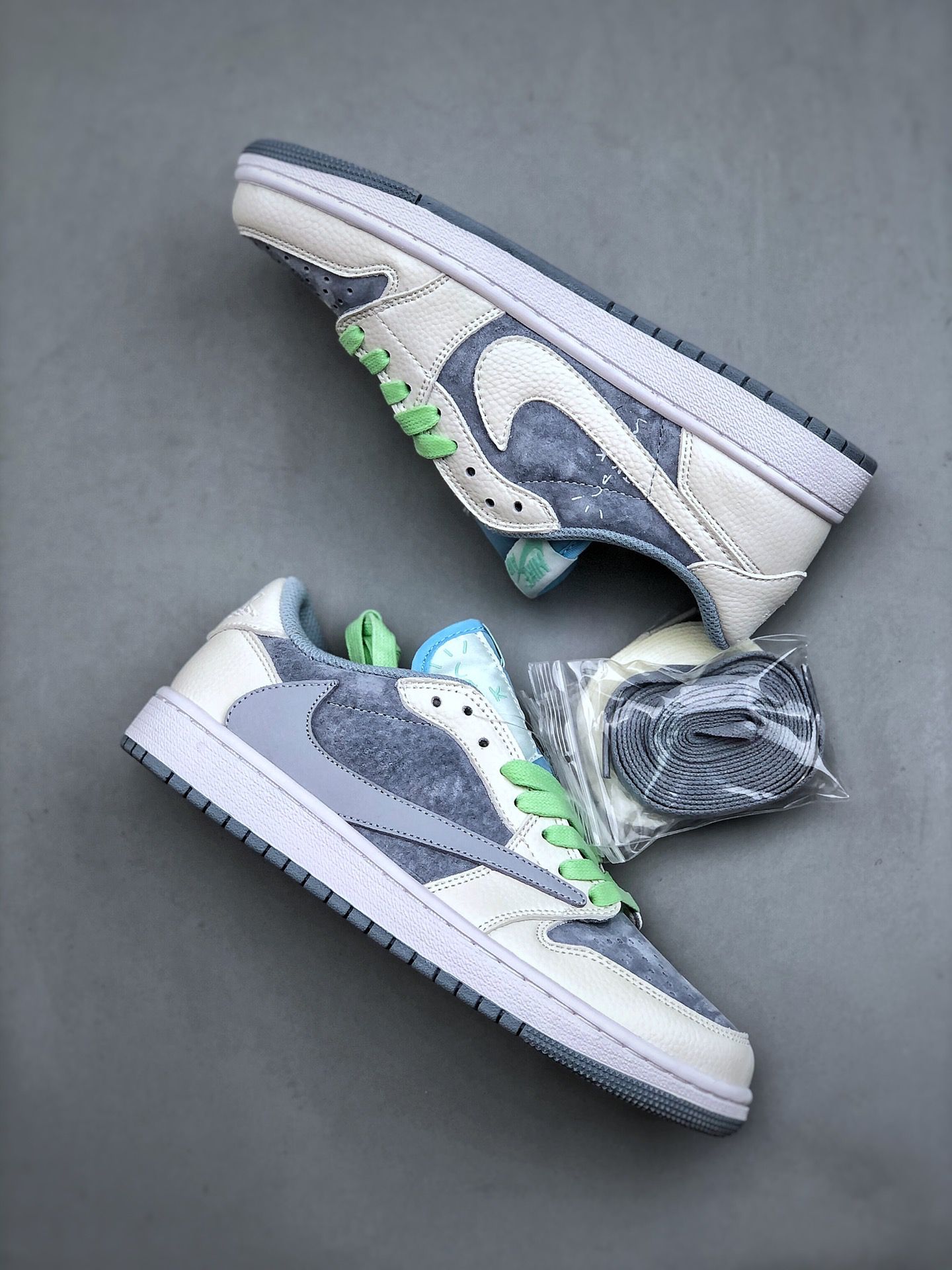 Travis Scott x Air Jordan 1 Low 倒鉤聯名休閒運動鞋 2024新款男女鞋