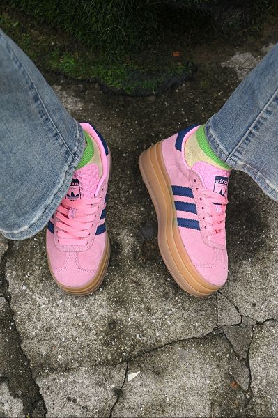 Adidas Originals Gazelle Bold W 羚羊鬆糕系列 厚底增高低幫休閒運動板鞋女鞋