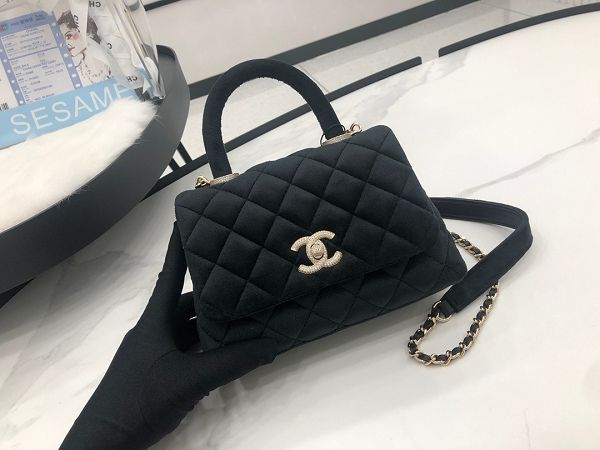 chanel包包 香奈兒2023新款手提包 DSAS2215絨布單肩斜挎包