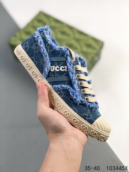 Gucci Distressed Screener sneaker 2024女款包頭休閒運動板鞋復古學院風