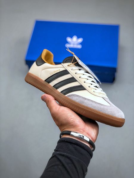 Adidas Originals Samba ClassicStudded Pack Black 2024最新男女款桑巴舞系列低幫休閒運動板鞋聯名奶白灰黑色