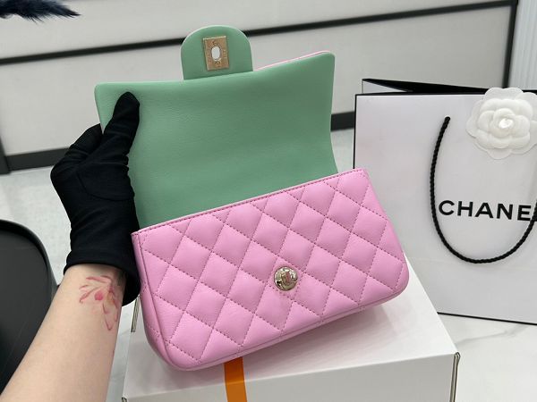 chanel包包 香奈兒2023新款手提包 DSAS2431拼色羊皮單肩斜挎包