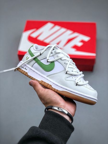 Nike Dunk Low 春夏系列 2024男女款青提山茶白綠色 低幫休閒板鞋