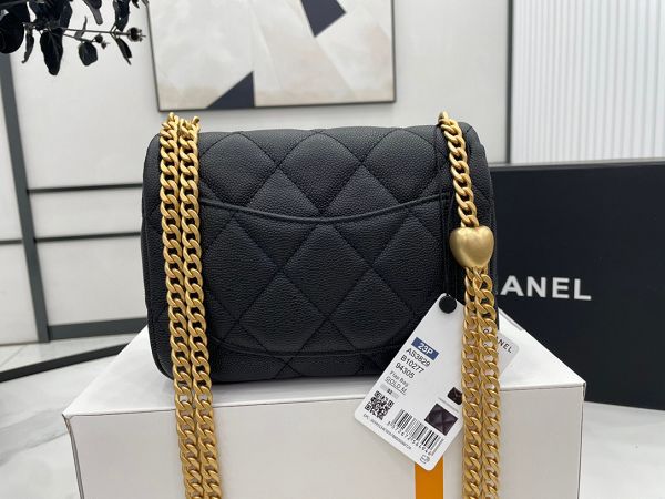 chanel包包 香奈兒2023新款手提包 DSAS3829中號金球愛心款單肩斜挎包