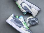 Travis Scott x Air Jordan 1 Low 倒鉤聯名休閒運動鞋 2024新款男女鞋